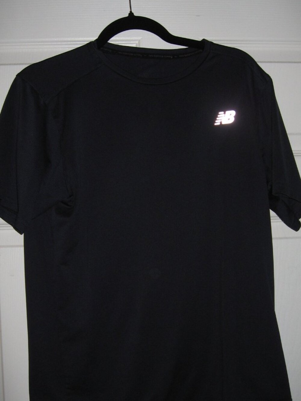New Balance Men's Black Short Sleeve Running T-Shirt Reflective
